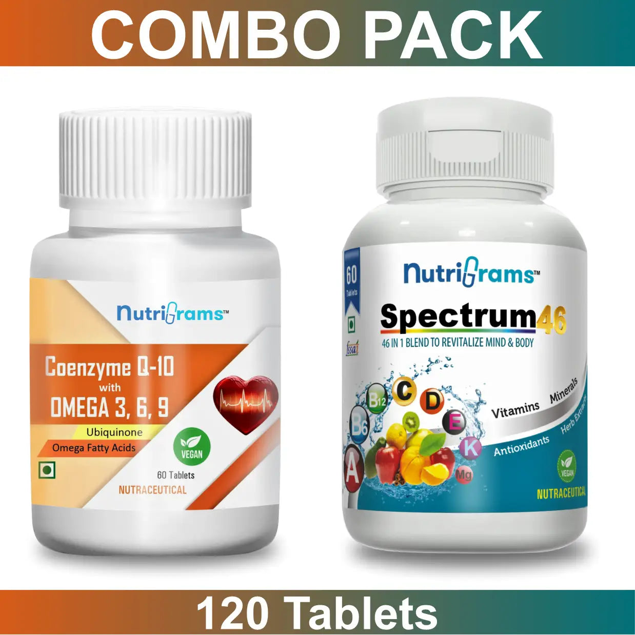 Coenzyme Q10 with Omega 369 + Spectrum46 Combo Pack