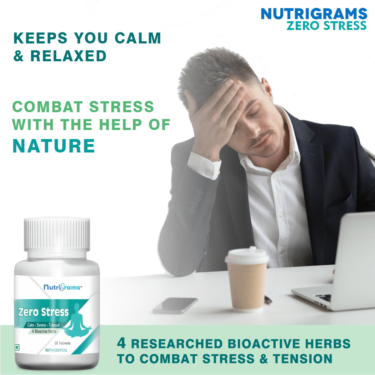 Zero Stress: Anxiety, Mood Swings and Stress Relief Supplement