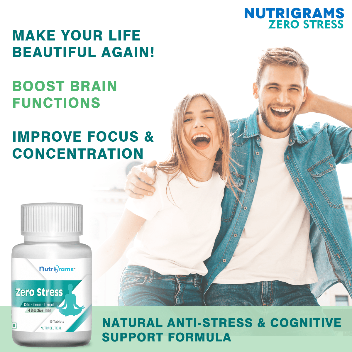 Zero Stress: Anxiety, Mood Swings and Stress Relief Supplement