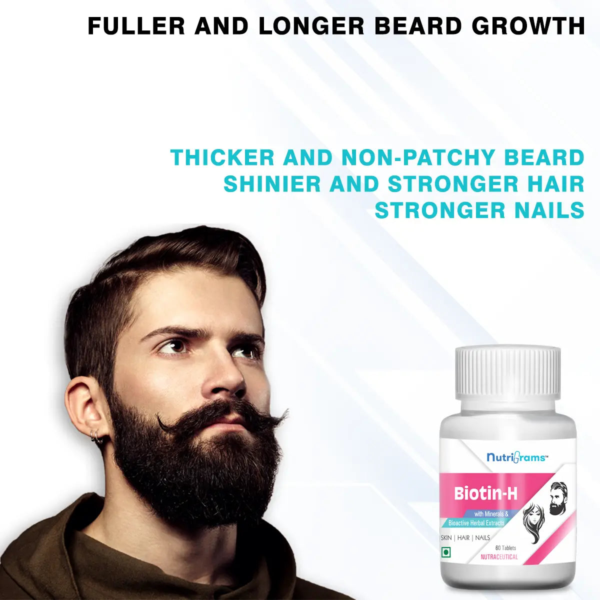 Biotin-H: Biotin with Herbs Supplement for Hair, Skin and Nails Supplement