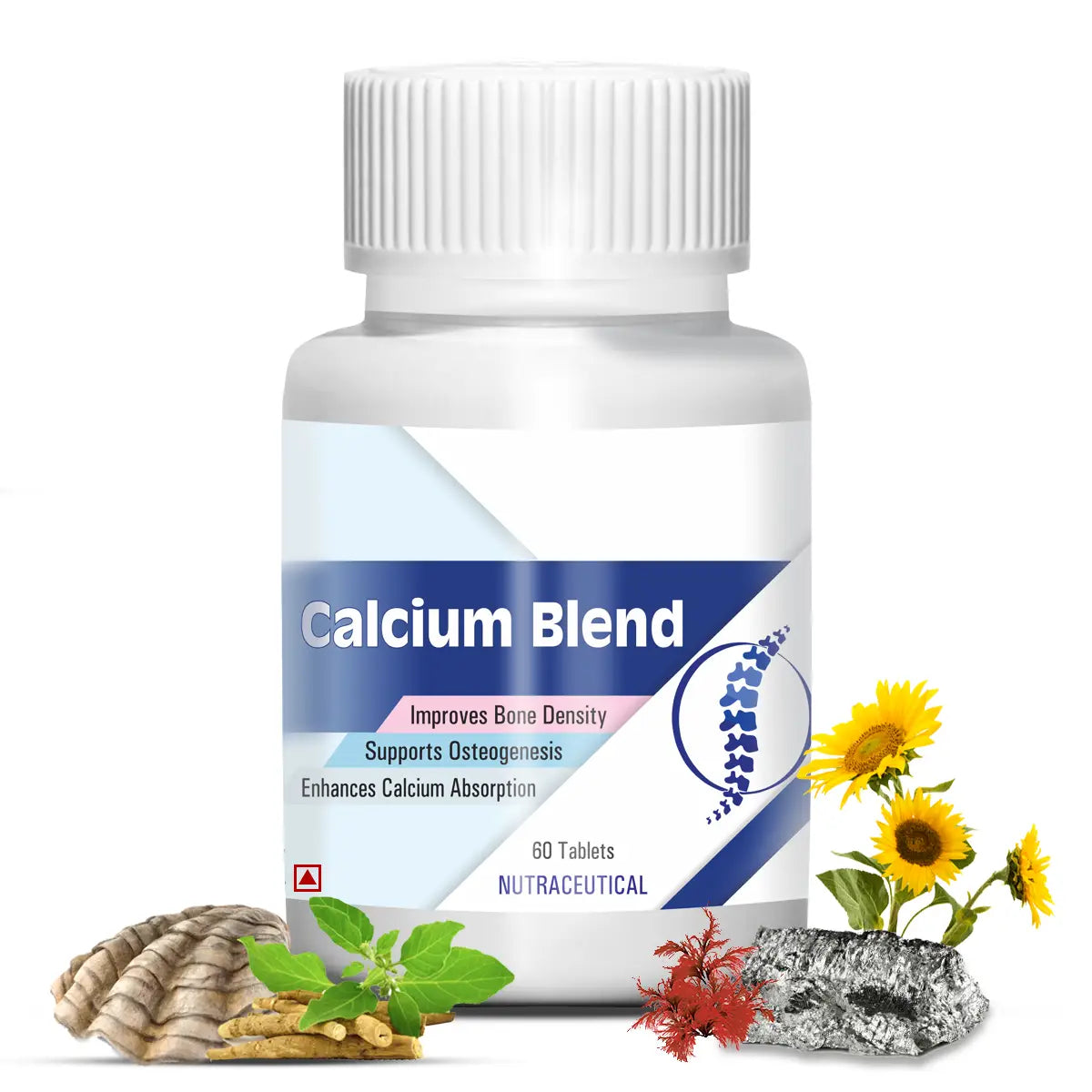 Calcium Blend: Calcium, Vitamins, Minerals and Herbs Supplement