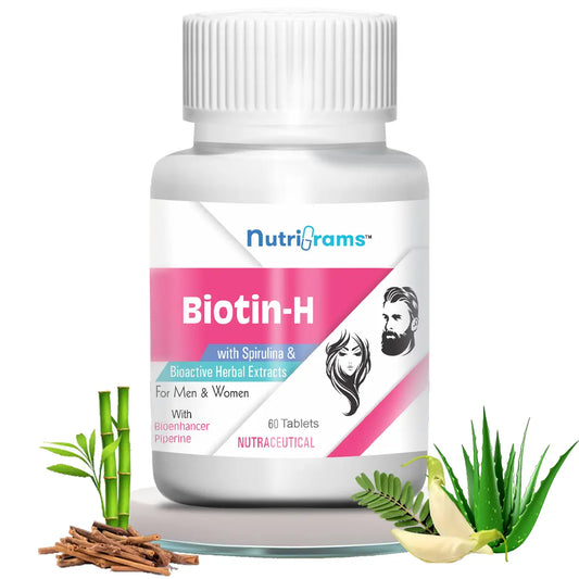 Biotin-H: Biotin with Herbs Supplement for Hair, Skin and Nails Supplement