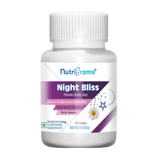 Night Bliss: Melatonin Tablets for Natural Sleep Aid & Relaxation Support