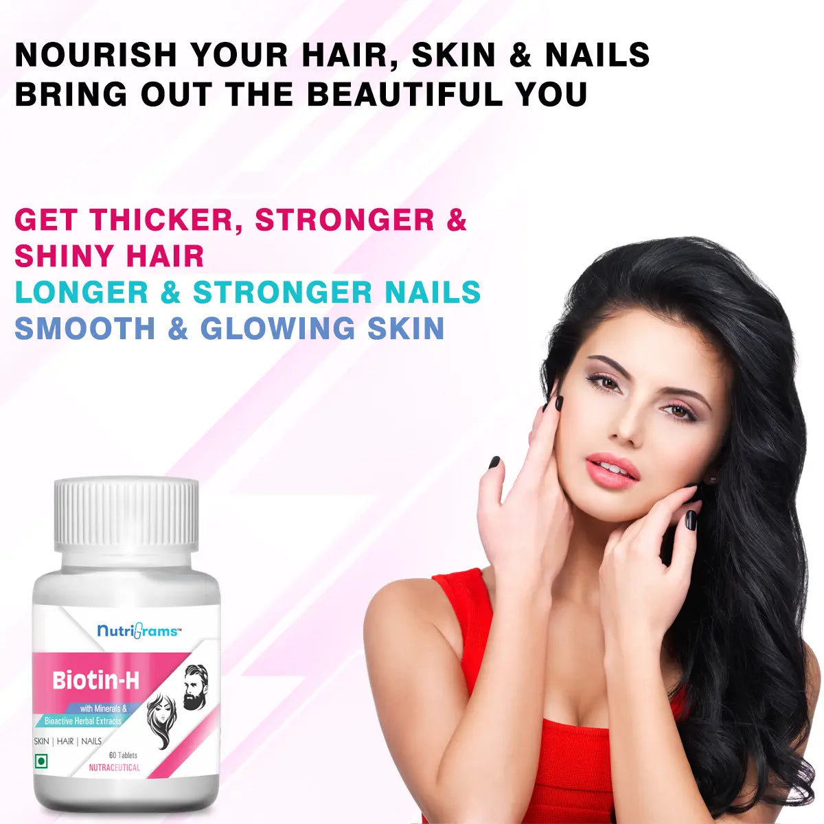 Biotin-H: Biotin with Herbs Supplement for Hair, Skin and Nails Supplement